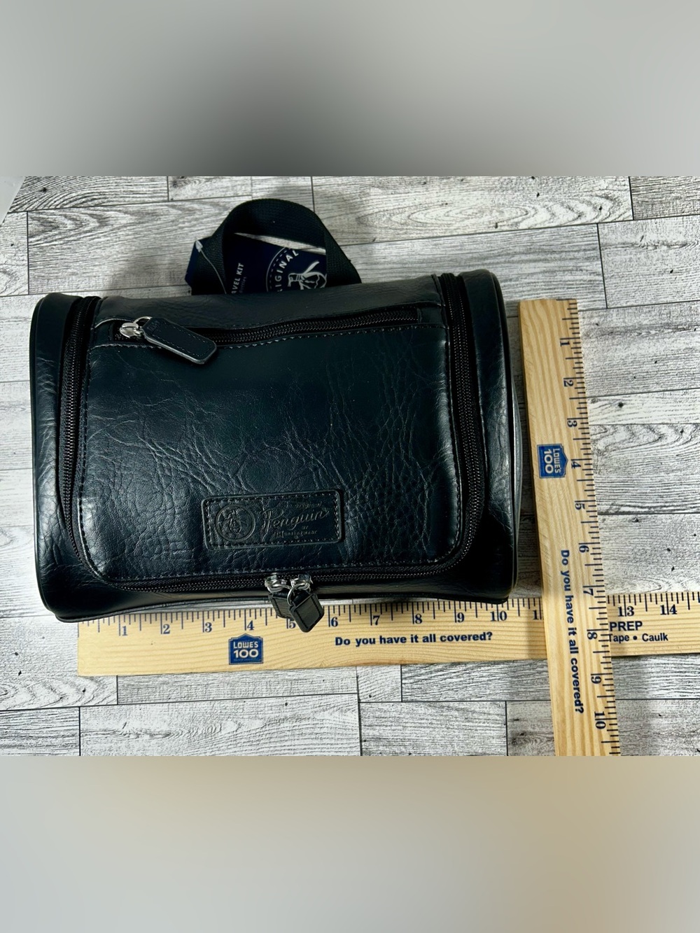 Penguin Munsingwear Men’s Hanging Toiletry Travel Kit Bag with Bottles Black NWT - Picture 10 of 14